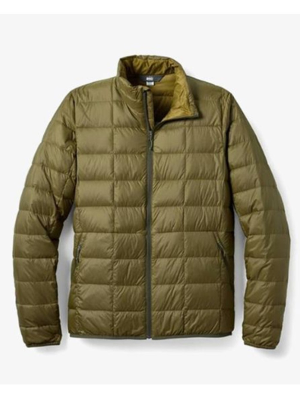 REI Co-op 650 Down Jacket 2.0 Mens Large Brown Puffer Full Zip 154167